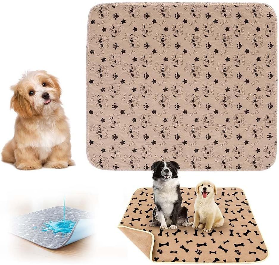 Reusable Washable Pee Pads for Dogs & Cats in Brown Star