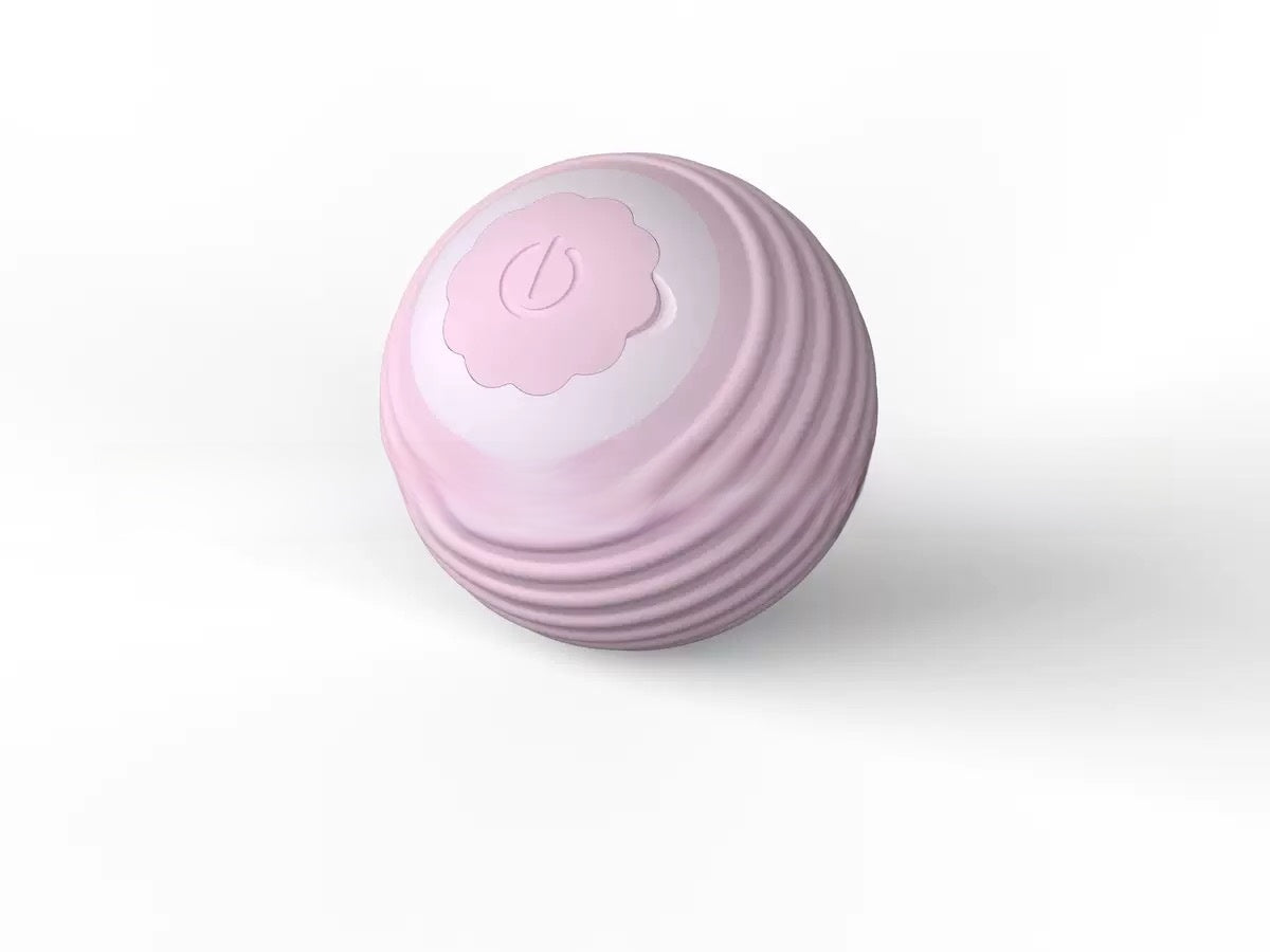 Self-Moving Interactive Cat Ball — Striped, Pink Horizontal