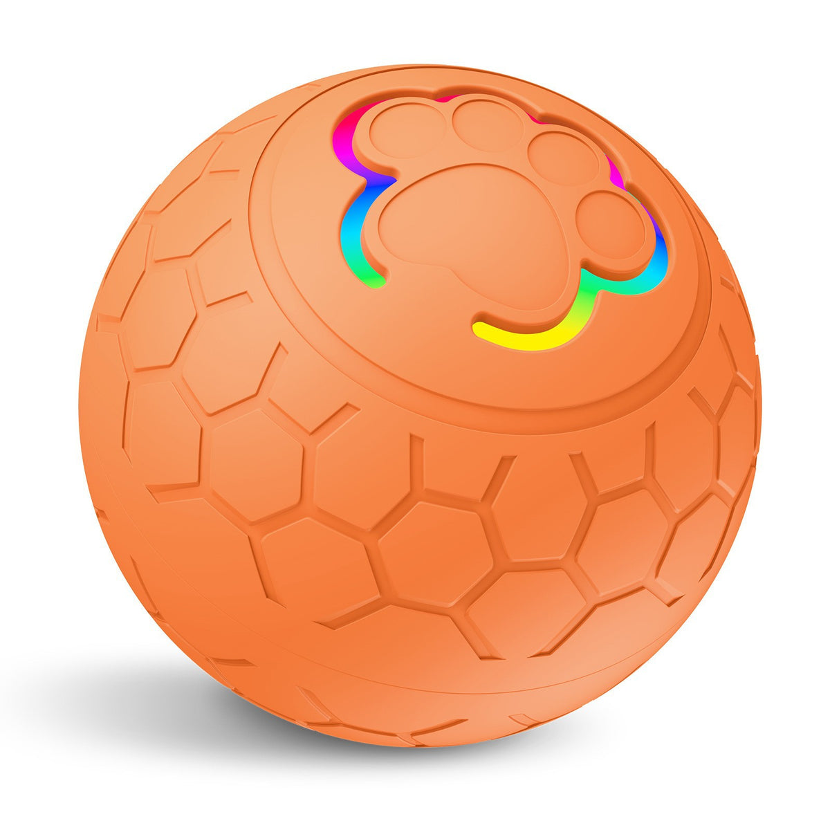 Bouncing LED Pet Ball with 2 Play Modes in Orange Ball