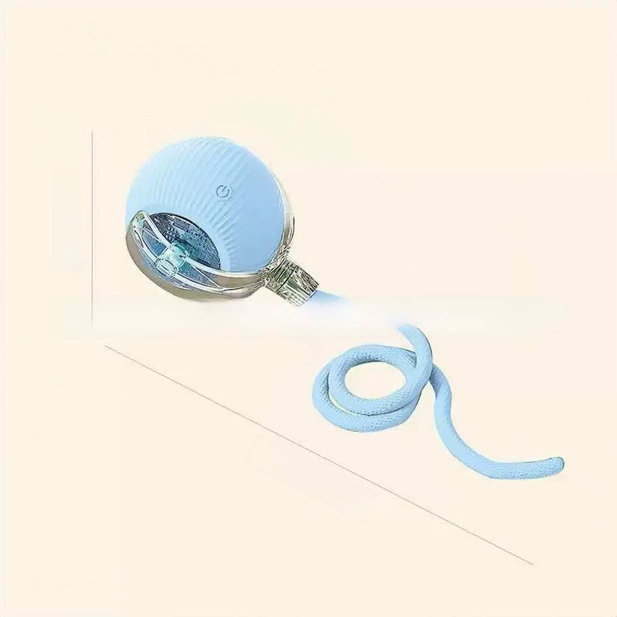 Self-Moving Interactive Cat Ball — Rope Tail, Blue, Smart 3-Speed
