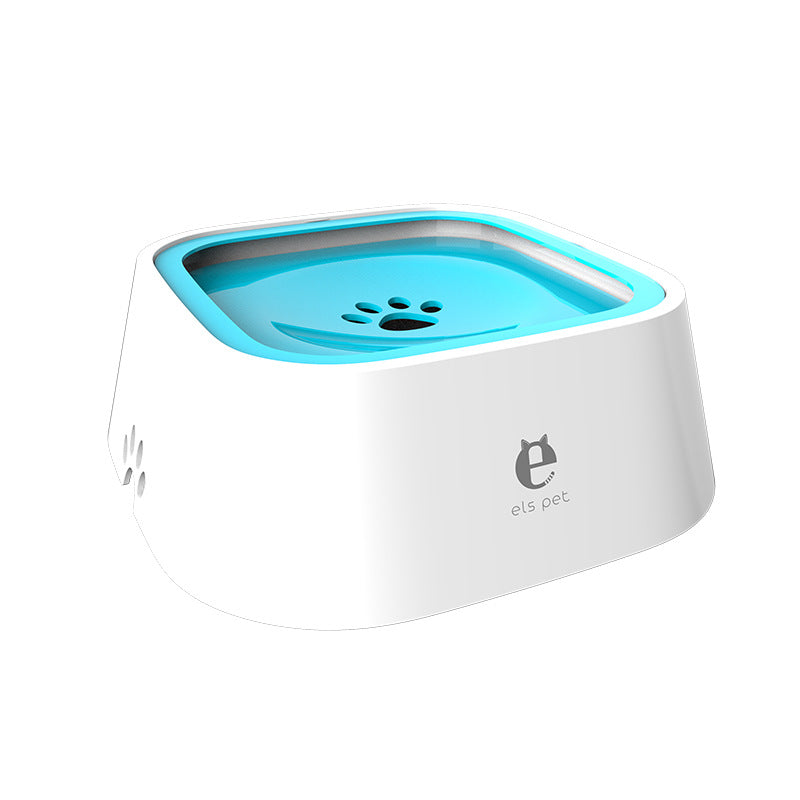No-Splash Floating Water Bowl for Dogs & Cats in Blue