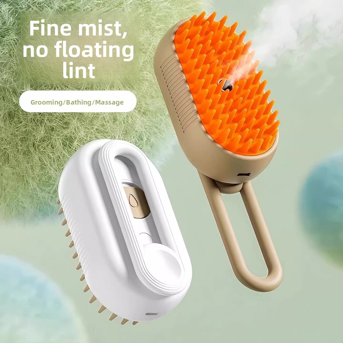 Rechargeable Mist Grooming Brush for Dogs & Cats shown in a home setting (view 3)