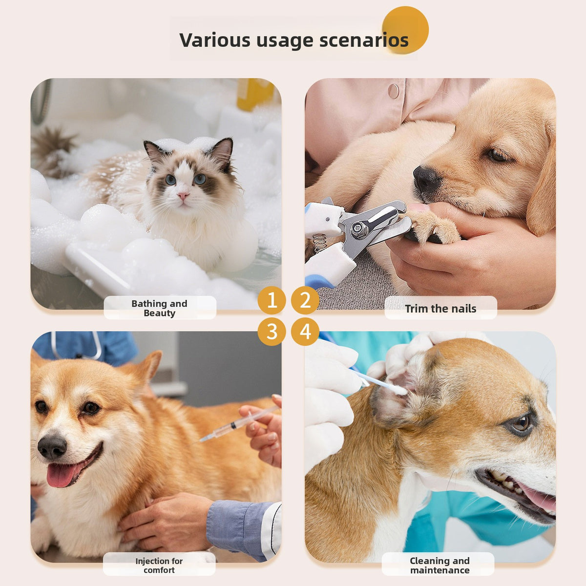 Pet Bathing & Grooming Hammock Rack shown in a home setting (view 3)