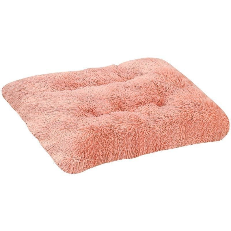 Shag Plush Crate Pad for Dogs & Cats in Peach Pink