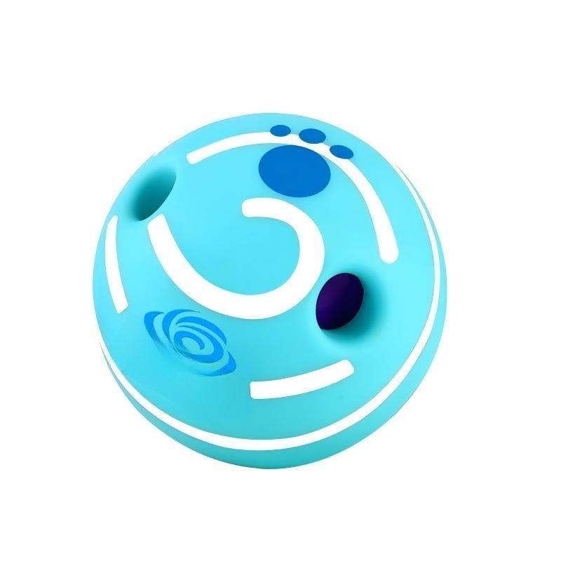 Giggle Sound Ball for Dogs in Blue with White Stripe