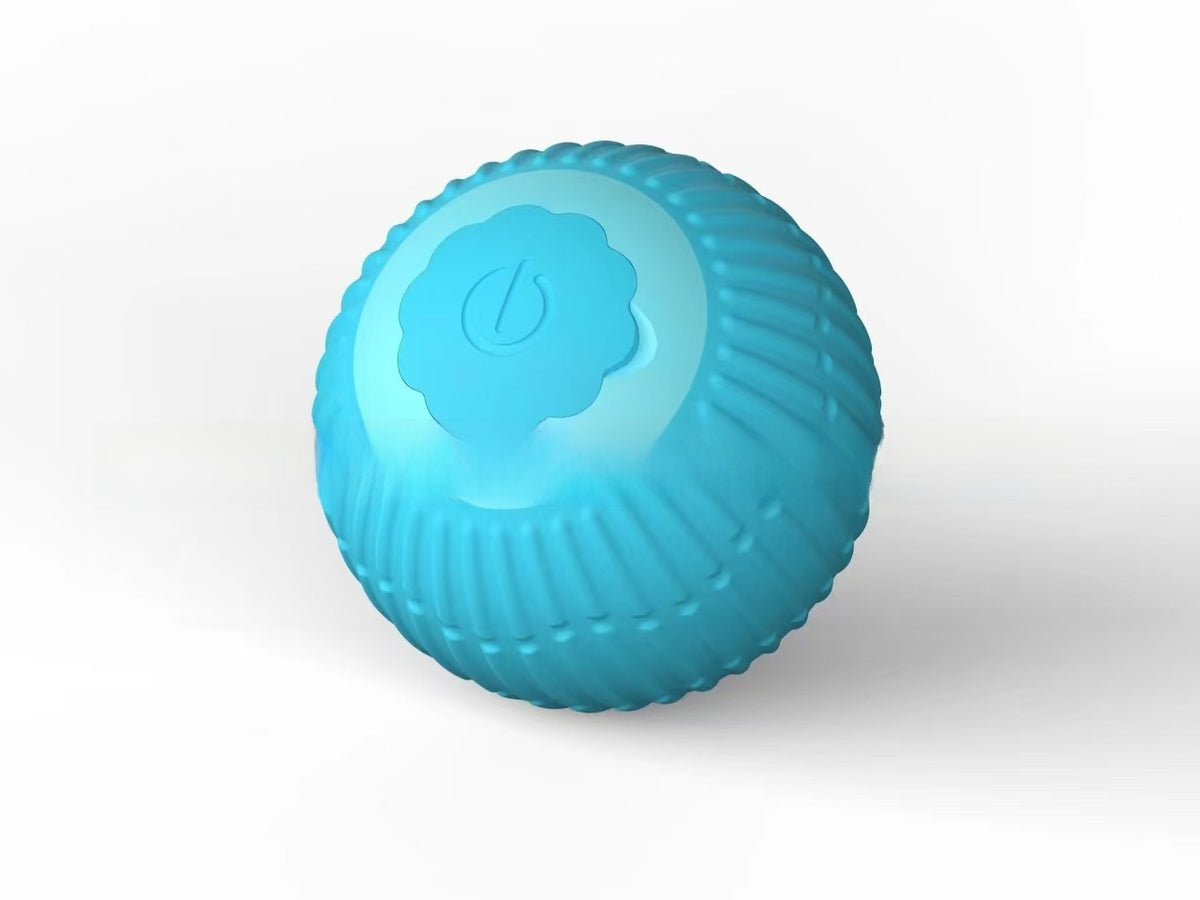 Self-Moving Interactive Cat Ball — Striped, Blue Vertical