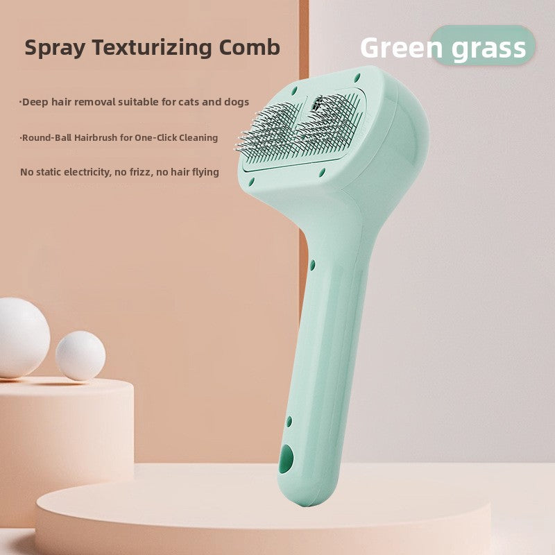 3-in-1 Spray Grooming Brush for Dogs & Cats in Emerald