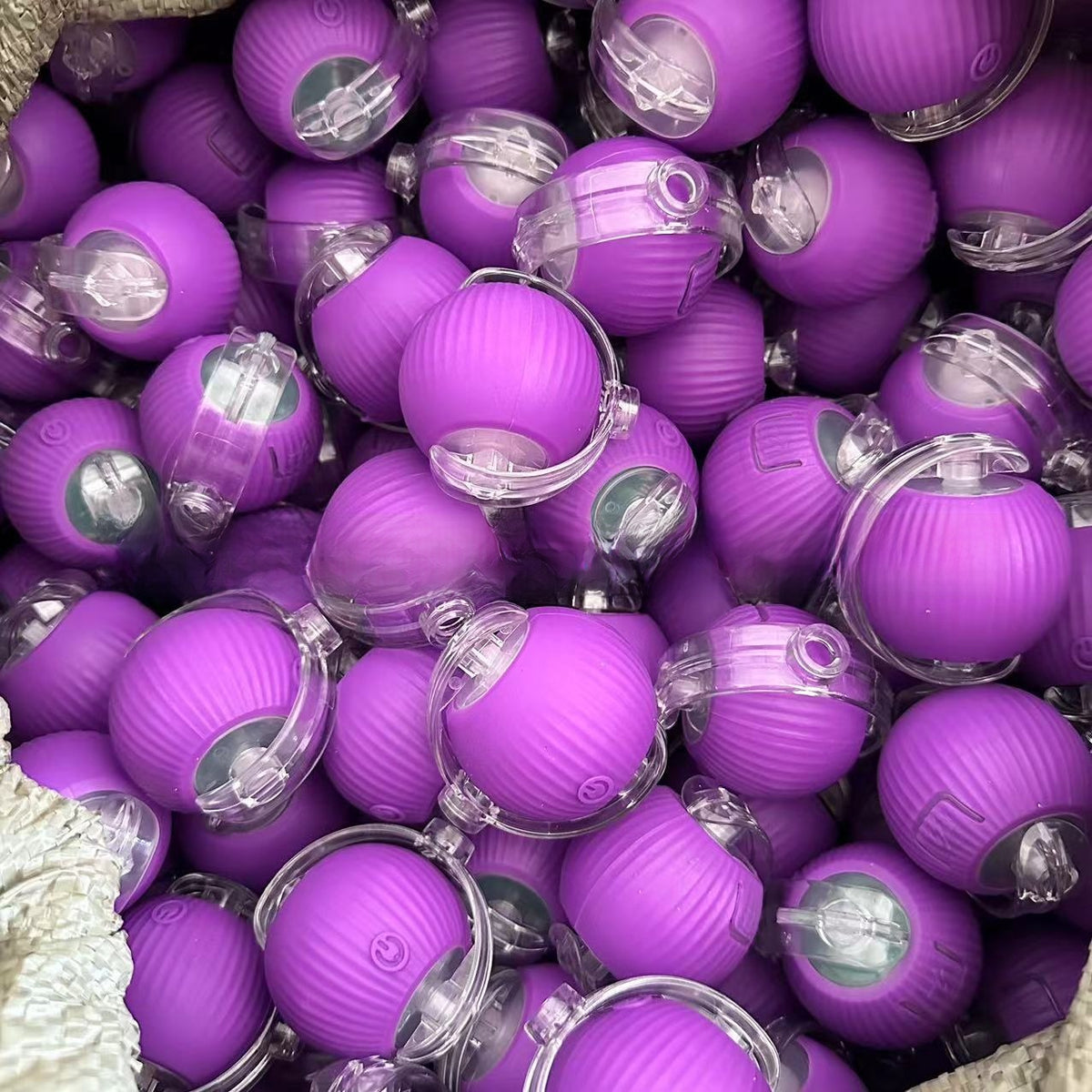 Self-Moving Interactive Cat Ball — Rope Tail, Purple, 3-Speed