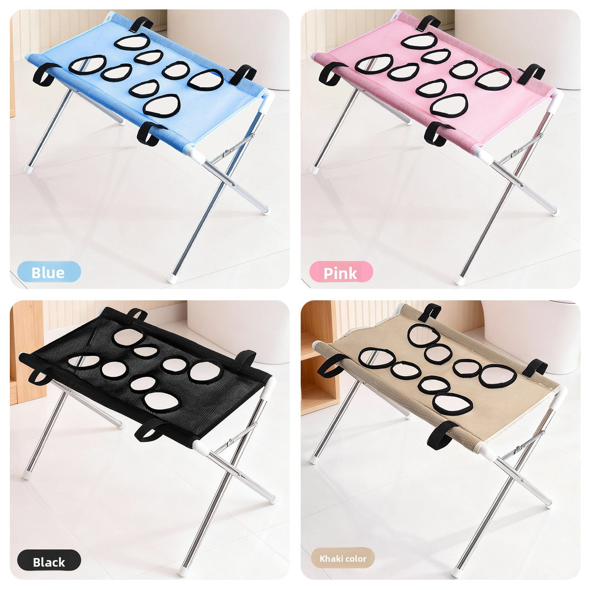 Pet Bathing & Grooming Hammock Rack shown in a home setting (view 2)