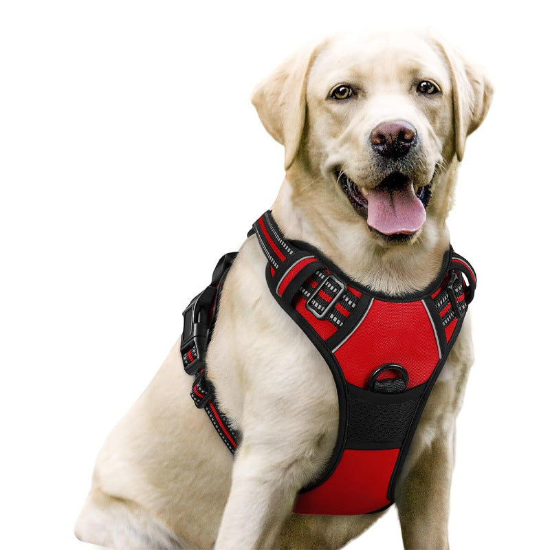 Reflective Padded No-Pull Dog Harness in Red