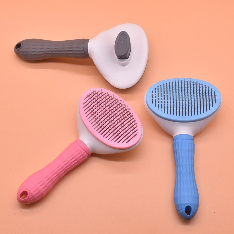 The three brush colors arranged together on an orange background