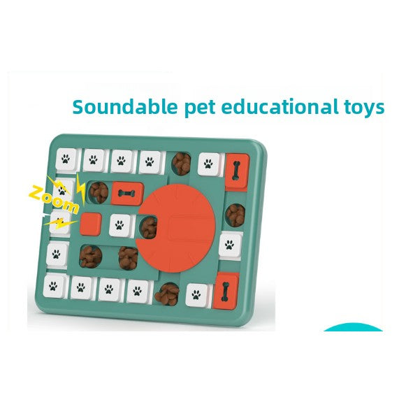 Interactive Dog Puzzle Toy in Army Green