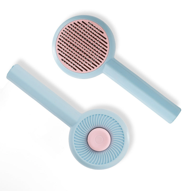 Swirl Self-Cleaning Slicker Brush shown on a plain background (view 3)