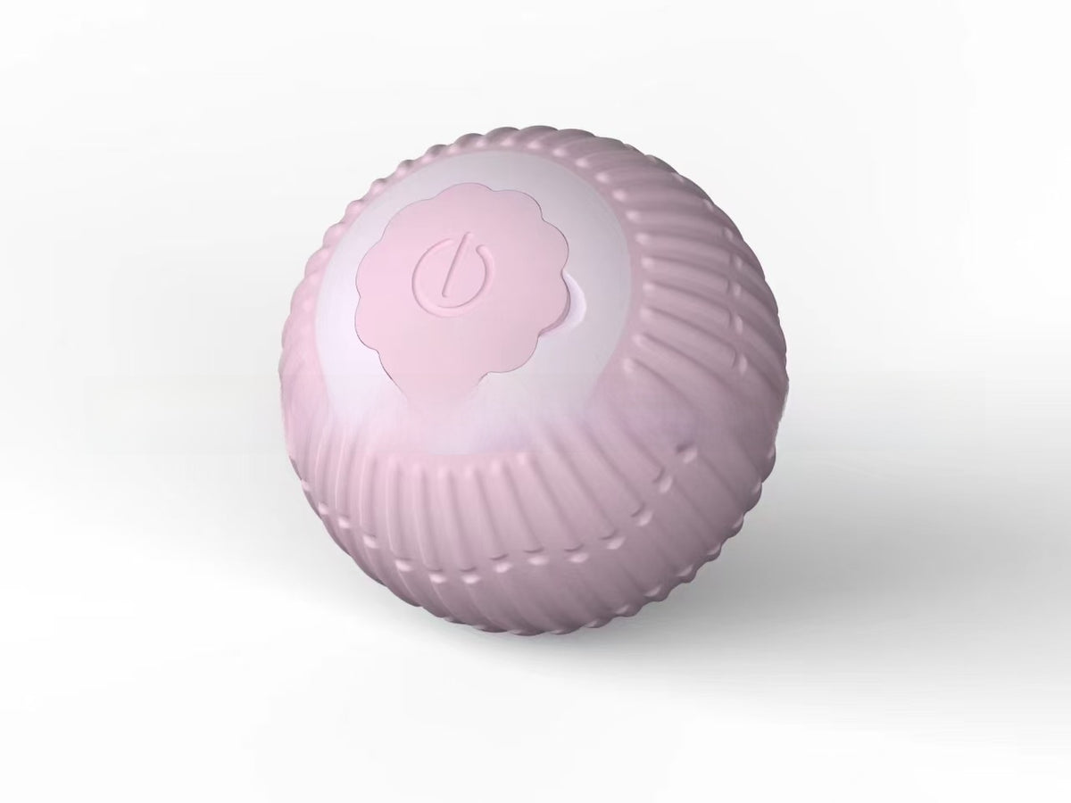 Self-Moving Interactive Cat Ball — Striped, Pink Vertical