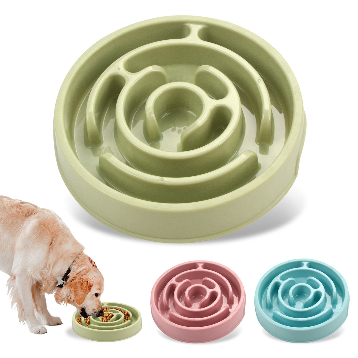 Maze Slow Feeder Bowl for Dogs & Cats shown on a plain background