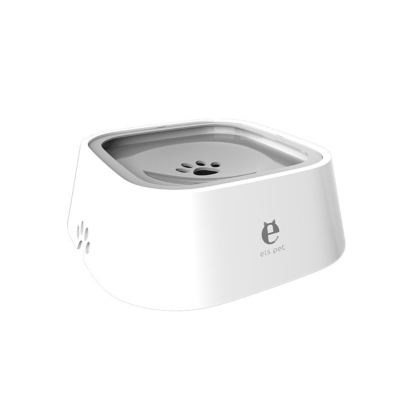 No-Splash Floating Water Bowl for Dogs & Cats in Gray