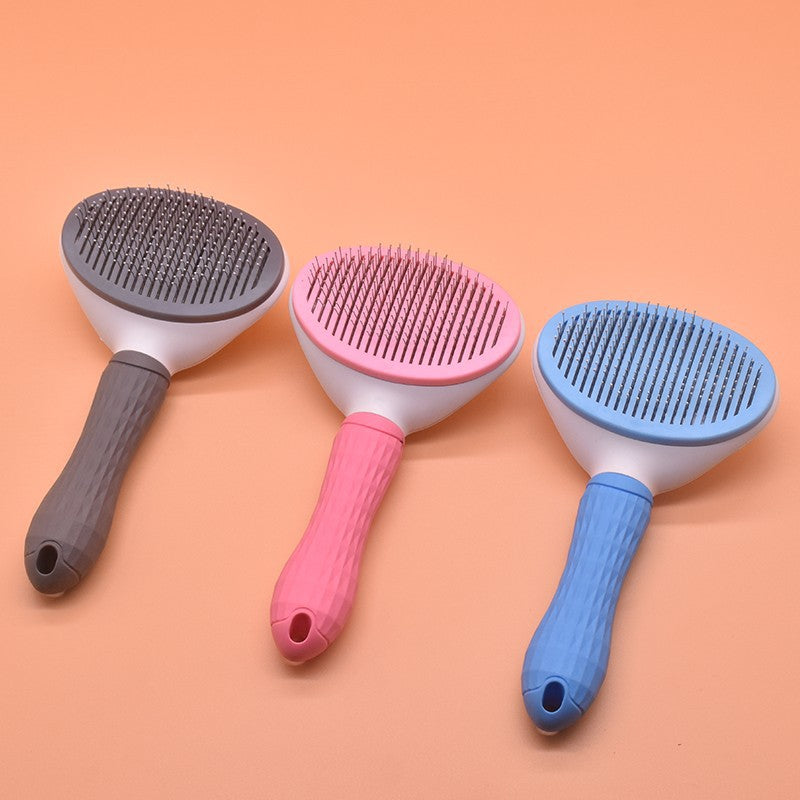The one-click slicker brush in all three colors, Gentleman Gray, Sakura Pink and Sky Blue