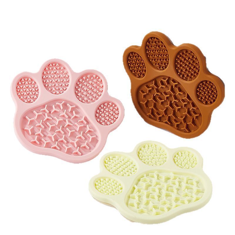 Paw-Shaped Silicone Lick Mat for Dogs & Cats shown on a plain background
