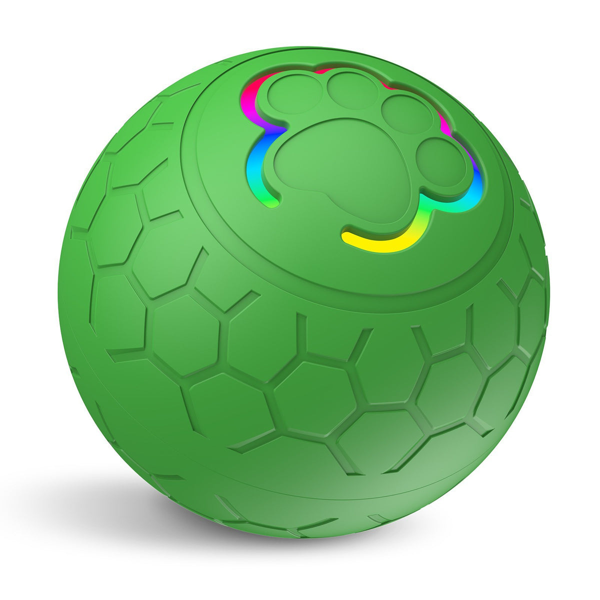 Bouncing LED Pet Ball with 2 Play Modes in Green Ball