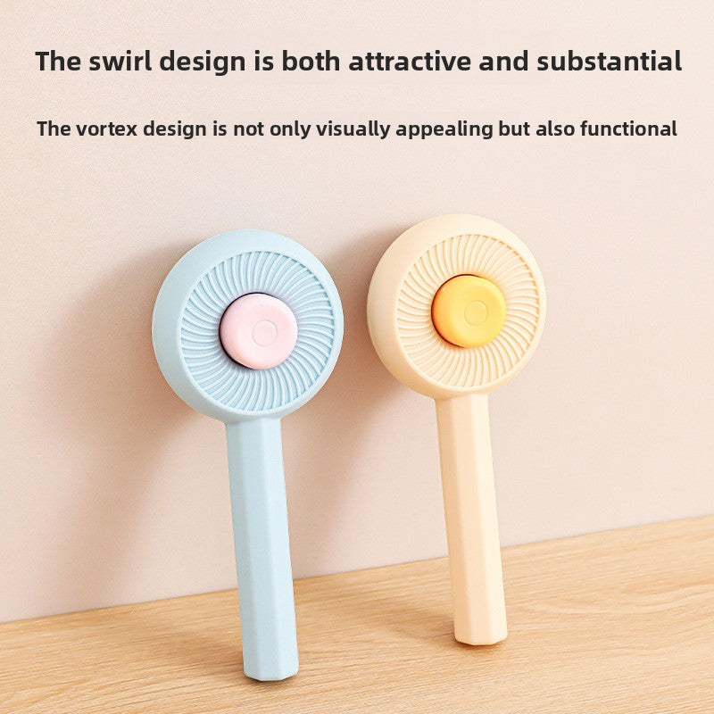 Swirl Self-Cleaning Slicker Brush shown in a home setting