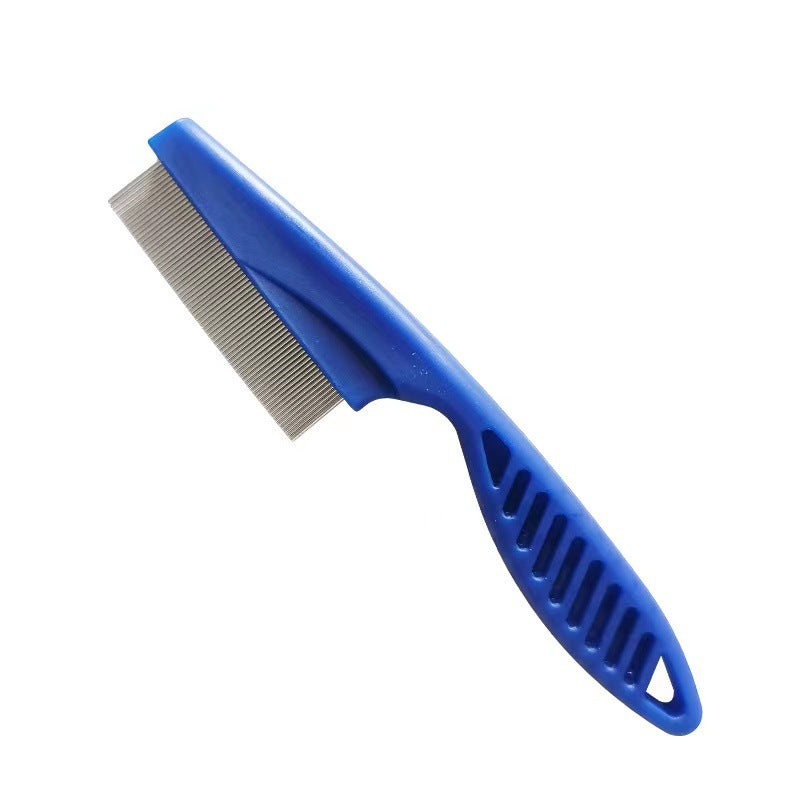 Stainless Steel Flea Comb for Dogs & Cats in Blue