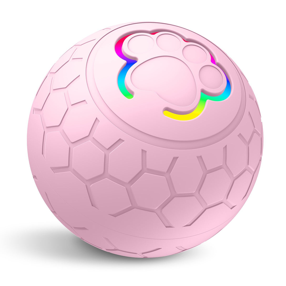 Bouncing LED Pet Ball with 2 Play Modes in Pink Ball