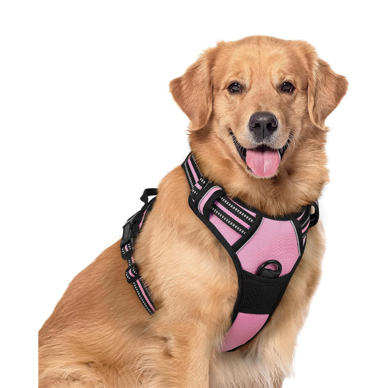 Reflective Padded No-Pull Dog Harness in Pink