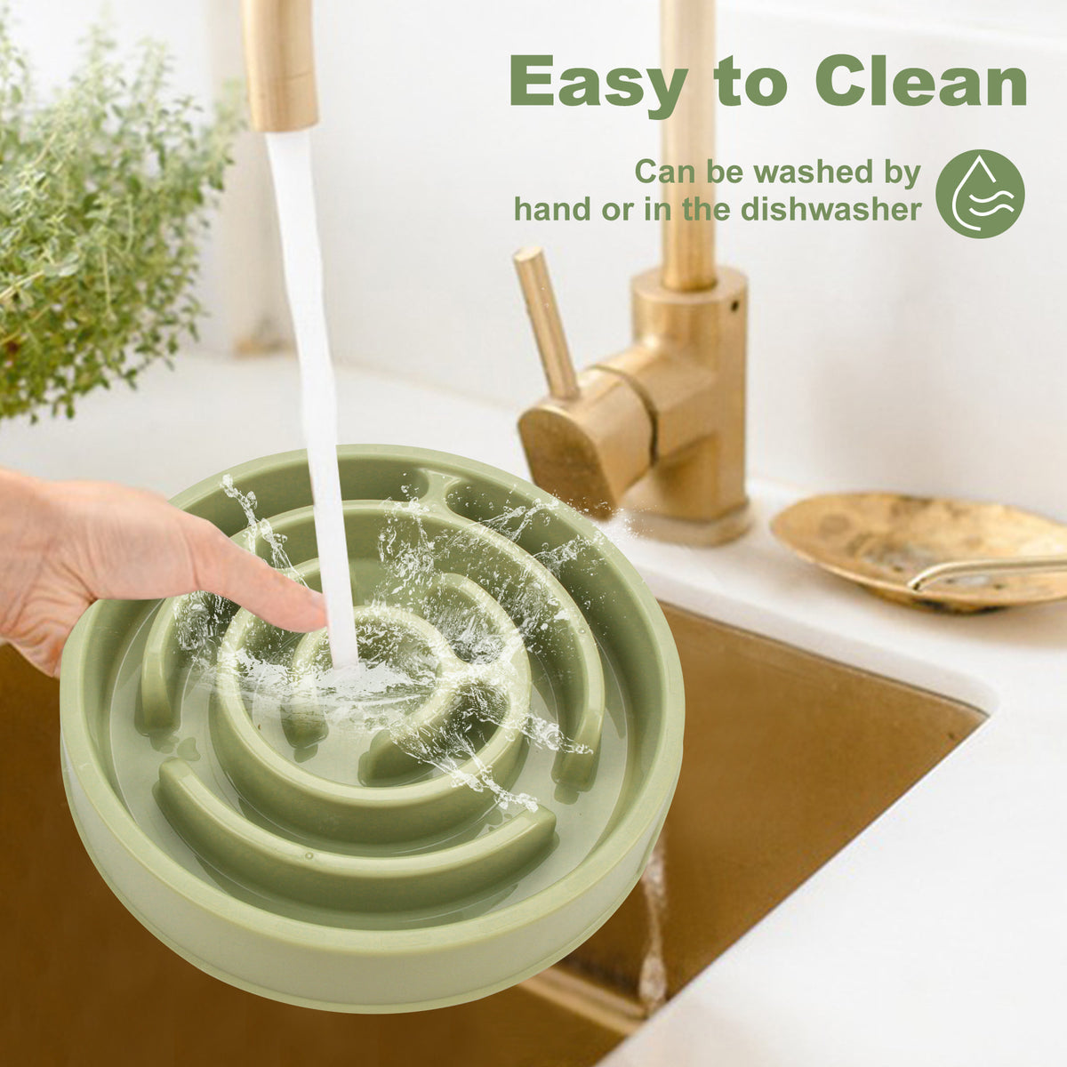 Maze Slow Feeder Bowl for Dogs & Cats shown in a home setting