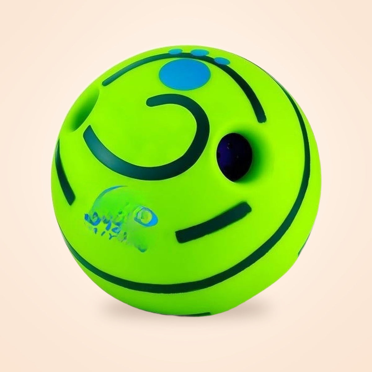 Giggle Sound Ball for Dogs, green textured ball