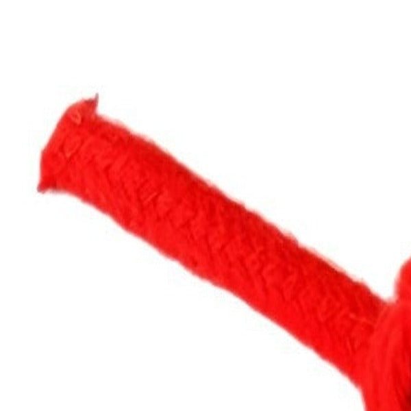 Close-up of the braided rope tail