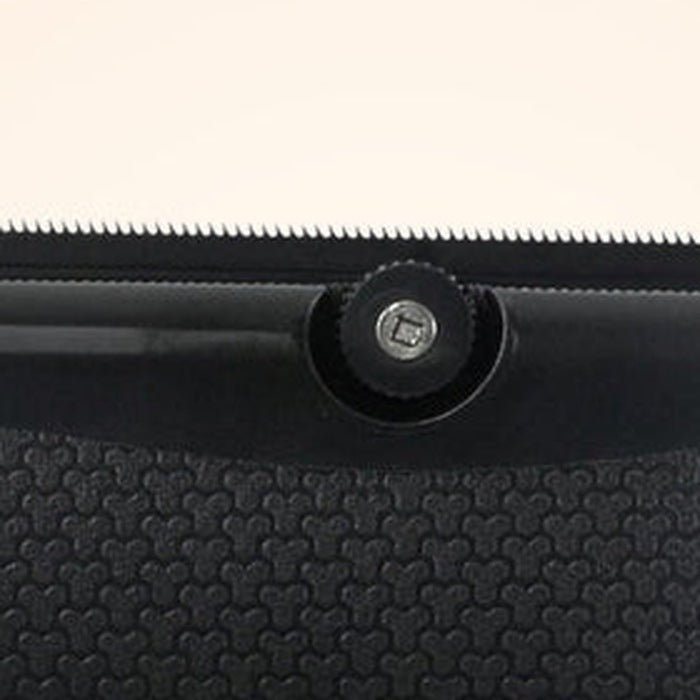 Close-up of the metal stud fixing the blade to the body