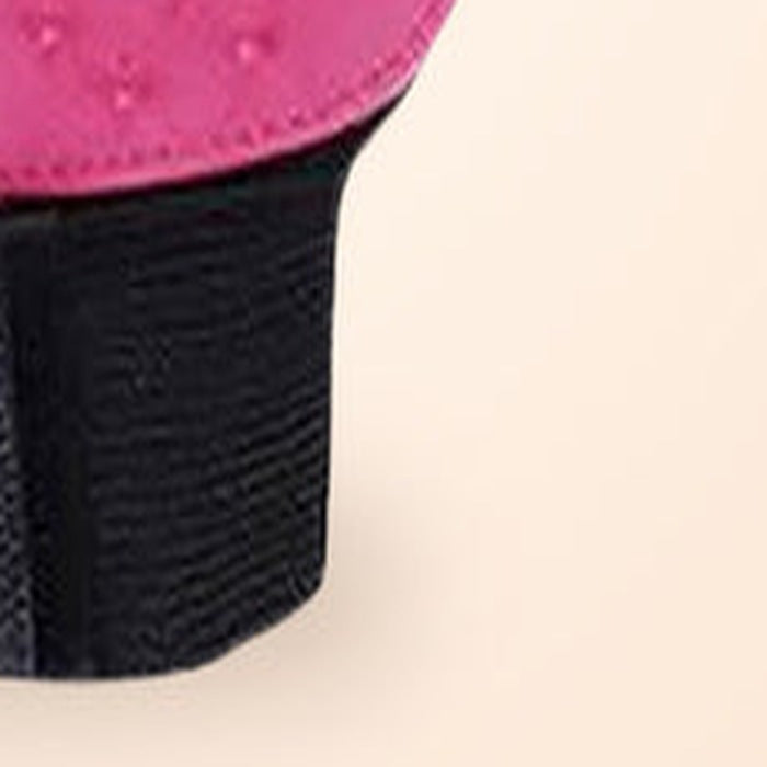 Close-up of the glove's adjustable wrist strap
