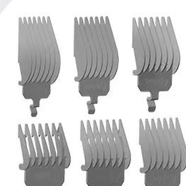 The set of clip-on guide combs supplied with the kit