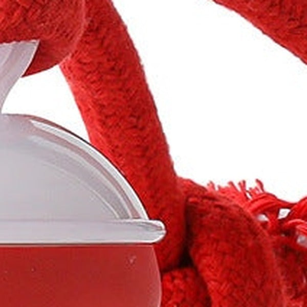Close-up of the knotted rope where it joins the ball